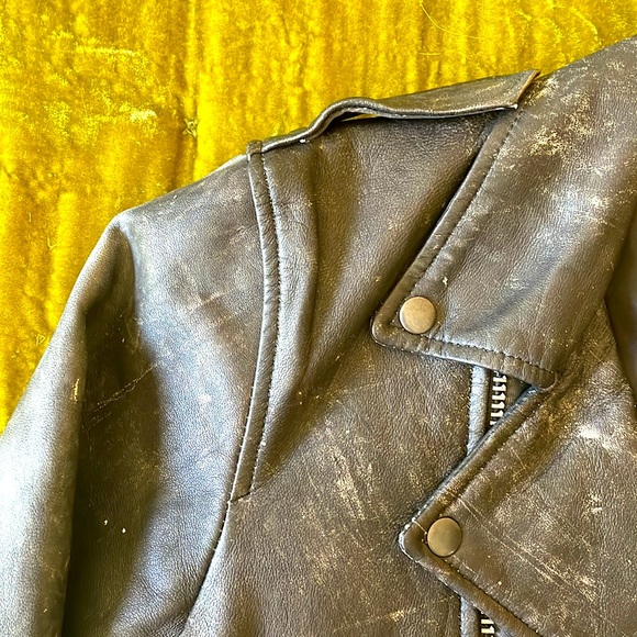 KOLLAR Distressed Leather Jacket! - Picture 3 of 12
